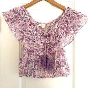 LoveShackFancy Floral Top XS
